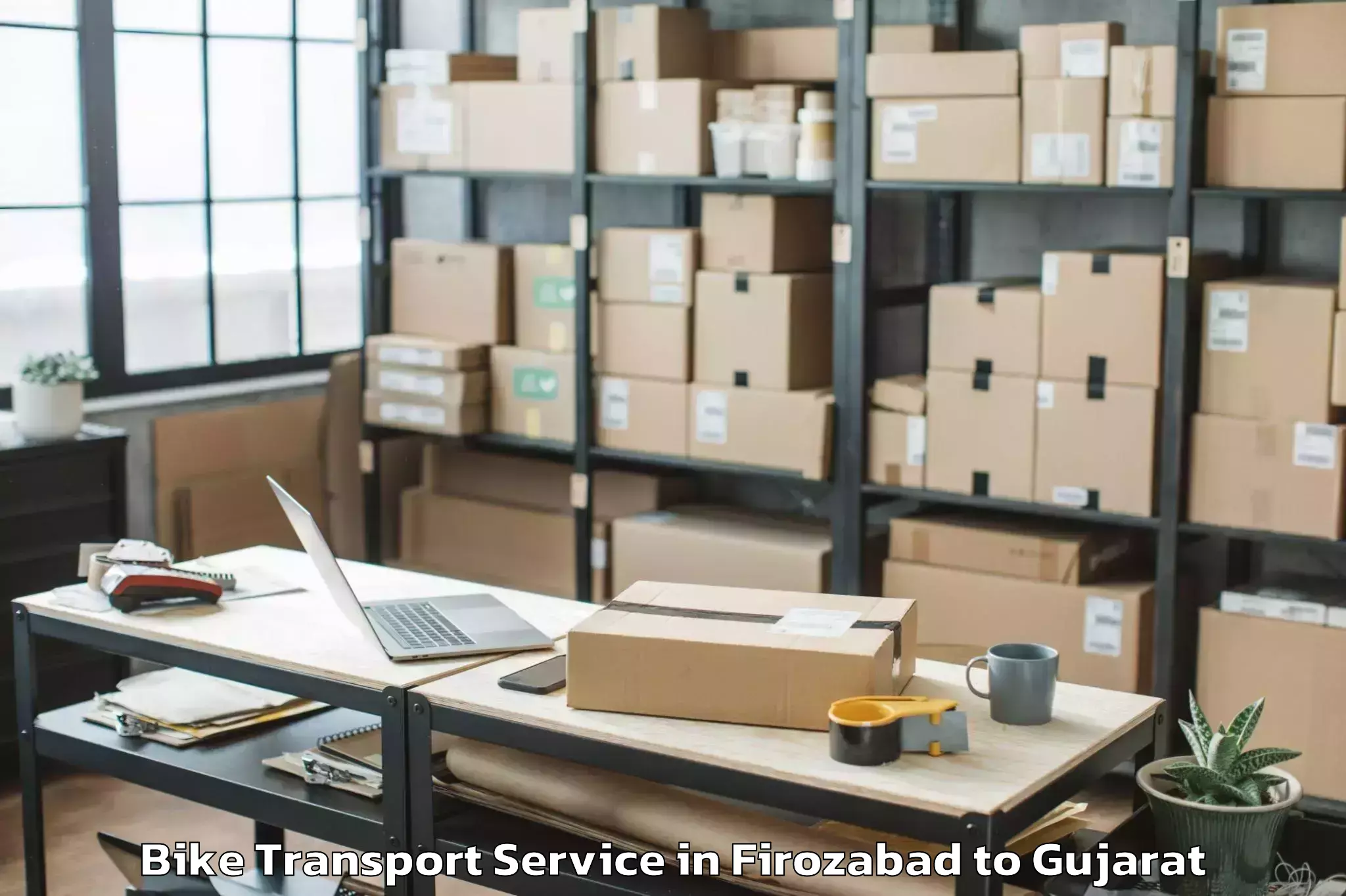 Hassle-Free Firozabad to Kanodar Bike Transport